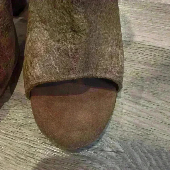 Diba True Women's Sz 7 Shoes Brown Leather Lace Up Zip Distressed Ankle Boots - Picture 9 of 13